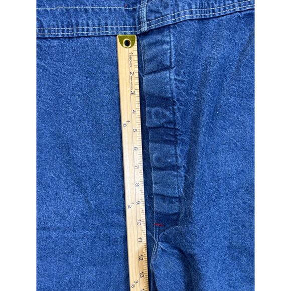 Dickies Blue Denim Bib Overalls Size 36x30 Workwear Carpenter Jeans - Picture 3 of 11
